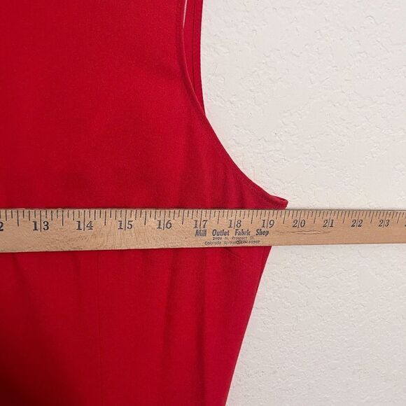 Calvin Klein Red Dress A-Line Women Size 12 Knee Length Sleeveless - Picture 8 of 8